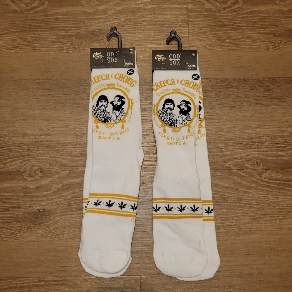 2 Pairs - Odd Sox Cheech and Chong East LA Socks Size 8-12